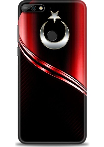 Huawei Y7 2018 Kılıf Hd Baskılı Kılıf + Seramik Tam Kaplayan Ekran Koruyucu 31