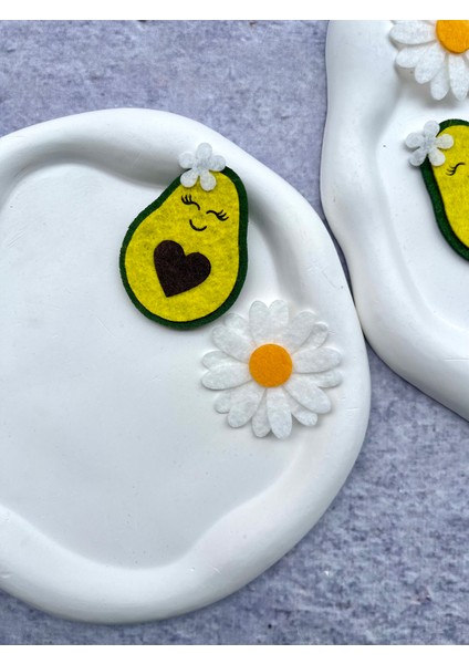 Avokado ve Çiçek 2'li Saçsız Bebek Tokası fiyatları