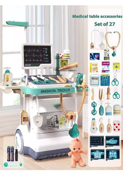 Çocuk Doktor Oyuncakları Seti Simülasyon Oskültasyon Tıbbi Kutu Bebek Hediyesi Ürün Resim Gösterileri Için Parça Sayısı Geçerli Olacaktır (Yurt Dışından)