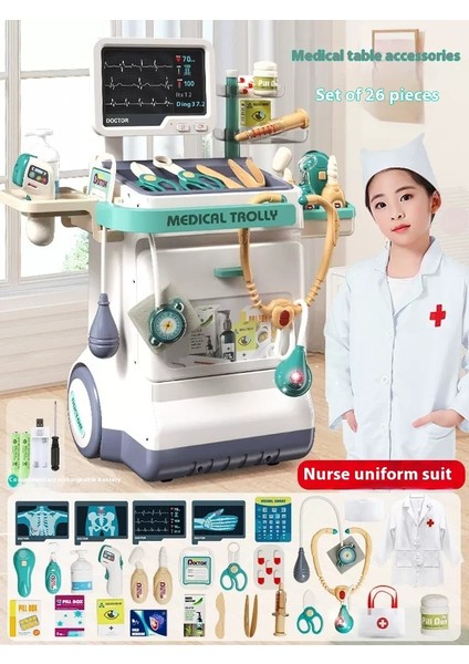 Çocuk Doktor Oyuncakları Seti Simülasyon Oskültasyon Tıbbi Kutu Bebek Hediyesi Ürün Resim Gösterileri Için Parça Sayısı Geçerli Olacaktır (Yurt Dışından)