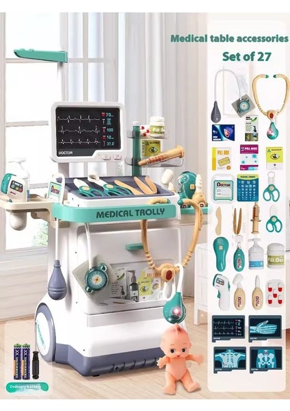 Çocuk Doktor Oyuncakları Seti Simülasyon Oskültasyon Tıbbi Kutu Bebek Hediyesi Ürün Resim Gösterileri Için Parça Sayısı Geçerli Olacaktır (Yurt Dışından)
