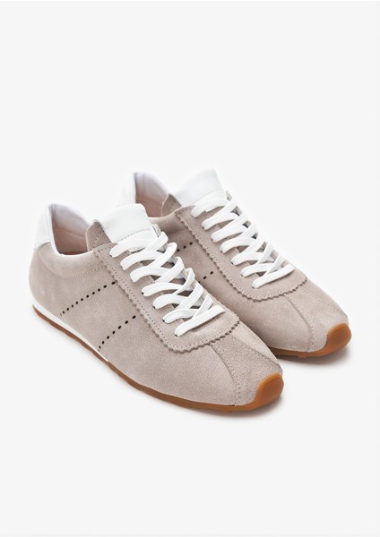 Lupin Bej Hakiki Deri Kadın Sneakers