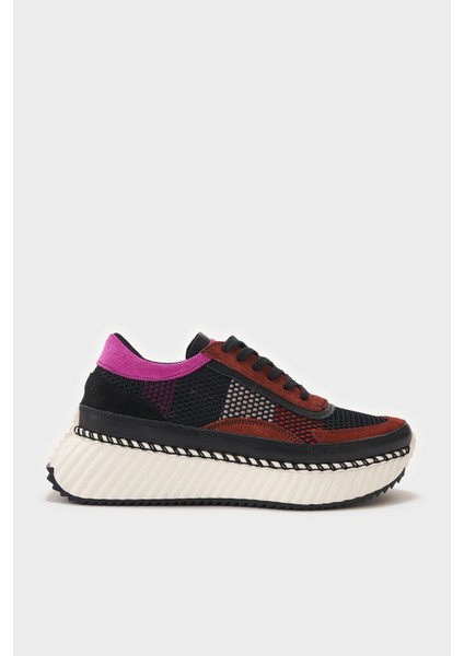 Danika Siyah Hakiki Deri Kadın Sneakers