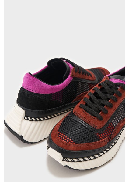 Danika Siyah Hakiki Deri Kadın Sneakers