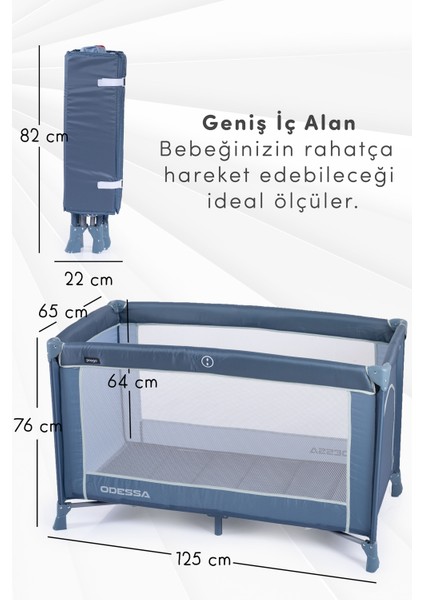 Odessa Otel Apart Tipi Park Yatak Beşik Oyun Parkı + Yatak indirimleri