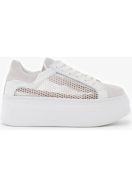 Zita Beyaz Hakiki Deri Kadın Sneakers