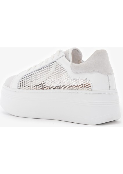 Zita Beyaz Hakiki Deri Kadın Sneakers