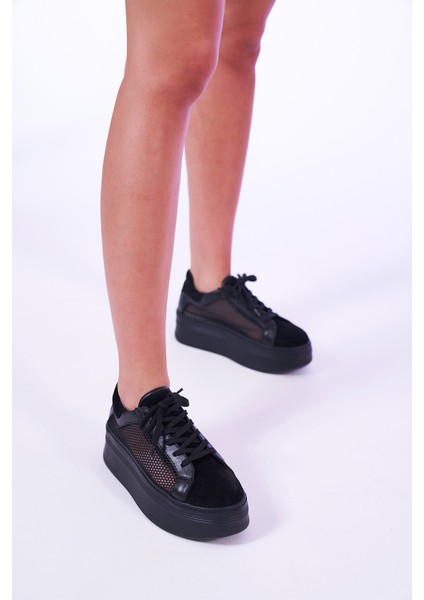 Zita Siyah Hakiki Deri Kadın Sneakers fiyatları