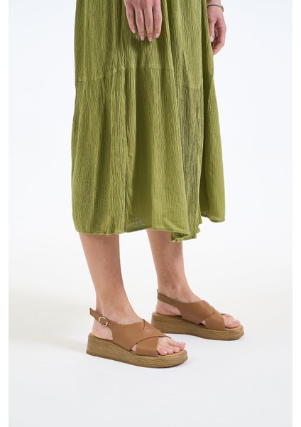 Holly Taba Hakiki Deri Kadın Sandalet fiyatları