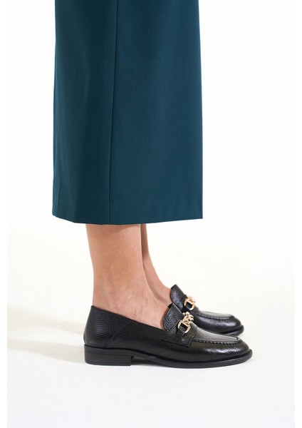 Danica Siyah Hakiki Deri Kadın Loafer fiyatları