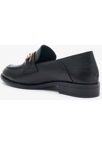 Danica Siyah Hakiki Deri Kadın Loafer modelleri