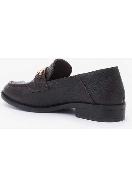 Danica Kahverengi Hakiki Deri Kadın Loafer modelleri