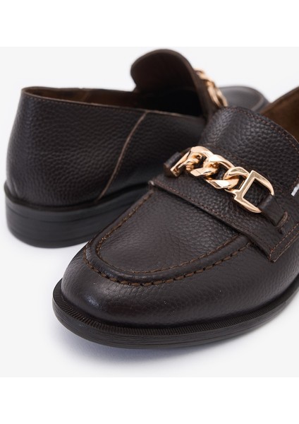 Danica Kahverengi Hakiki Deri Kadın Loafer indirimleri