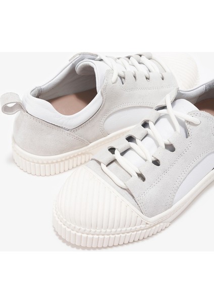 Helga Beyaz Hakiki Deri Kadın Sneakers