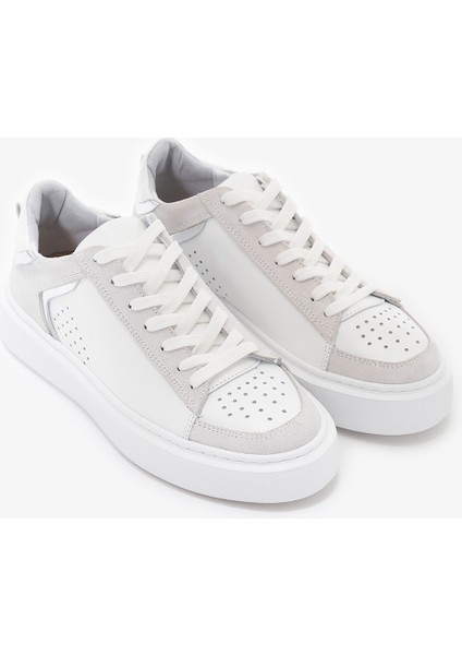 Aline Beyaz Hakiki Deri Kadın Sneakers
