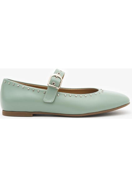 Ruby Kazan Yeşili Hakiki Deri Kadın Babet