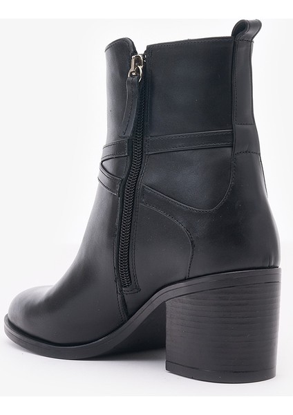 Anais Siyah Hakiki Deri Kadın Topuklu Bot modelleri