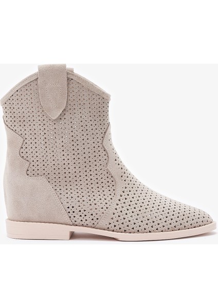 Storm Bej Hakiki Deri Kadın Yazlık Bot