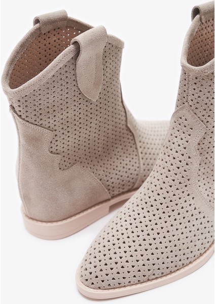 Storm Bej Hakiki Deri Kadın Yazlık Bot indirimleri