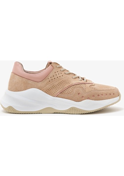 Nixus Bej Hakiki Deri Kadın Sneakers
