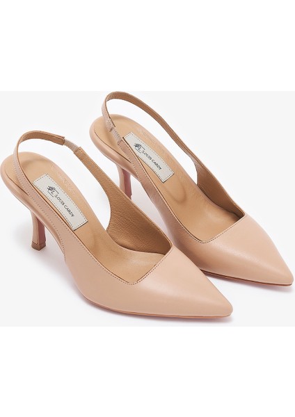 Jona Nude Hakiki Deri Kadın Topuklu Ayakkabı fırsatları