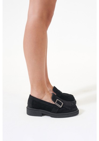 Livia Siyah Süet Deri Kadın Loafer fiyatları