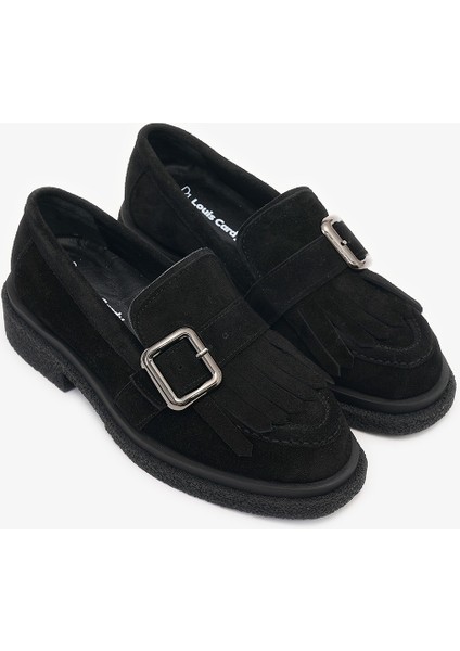 Livia Siyah Süet Deri Kadın Loafer fırsatları