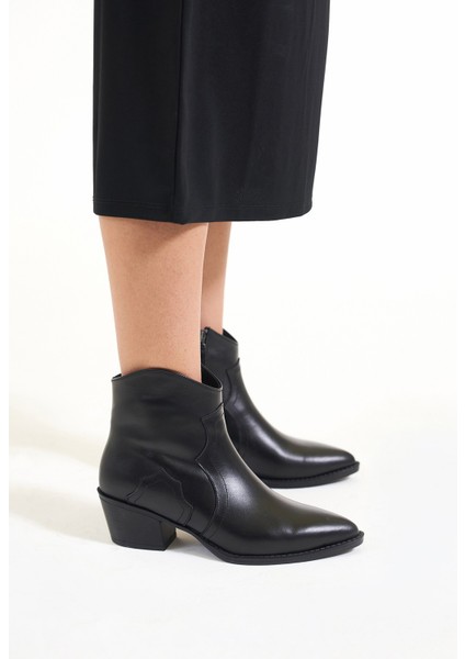 Bogota Siyah Hakiki Deri Kadın Bot fiyatları