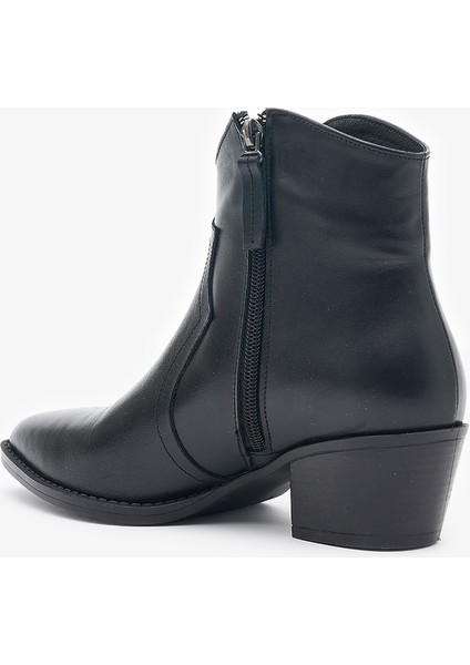 Bogota Siyah Hakiki Deri Kadın Bot modelleri