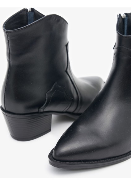 Bogota Siyah Hakiki Deri Kadın Bot indirimleri