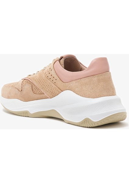 Nixus Bej Hakiki Deri Kadın Sneakers