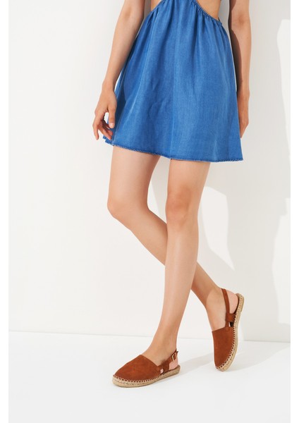 Helot Taba Hakiki Deri Kadın Espadril Sandalet modelleri