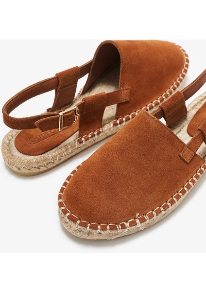 Helot Taba Hakiki Deri Kadın Espadril Sandalet indirimleri