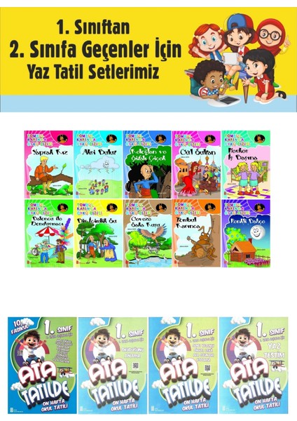 1.sınıftan 2.sınıfa Geçenler Için Ata Tatilde +10 Lu Hikaye Seti 5