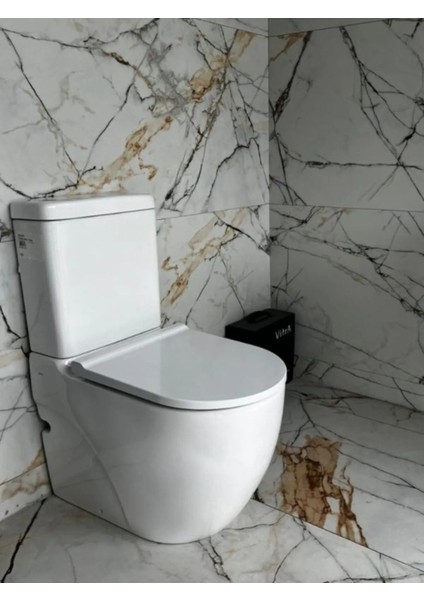 Norm 501 Duvara Sıfır Klozet Rezervuar (Ekstra Kalite)Duroplast Soft Kapak Iç Takım Gada