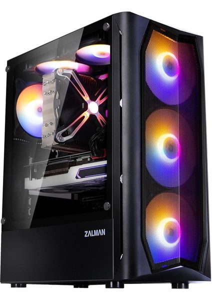 N4 Rev.1 Mesh Megamax 600W 80+3X140MM + 3X120MM Rgb Fan Mid-T Gamıng Kasa