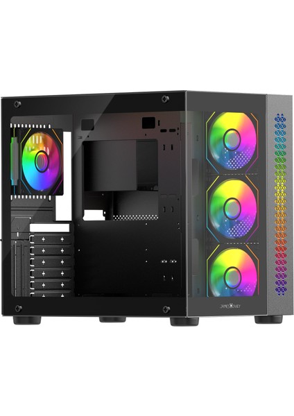 Stark S800 4xargb Temperli Cam 650W 80+ Bronze Atx Siyah Gaming (Oyuncu) Kasa