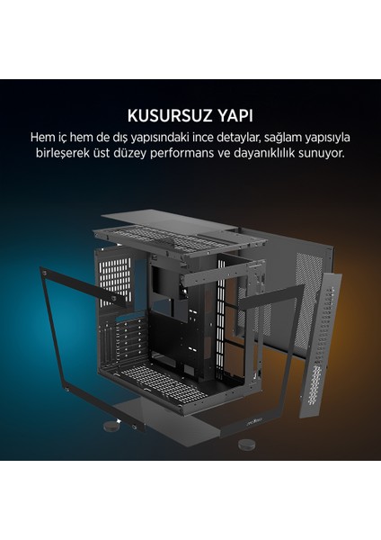Stark S800 4xargb Temperli Cam 650W 80+ Bronze Atx Siyah Gaming (Oyuncu) Kasa