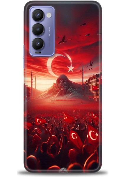 Tecno Camon 18P Kılıf Hd Baskılı Kılıf + Seramik Tam Kaplayan Ekran Koruyucu 39