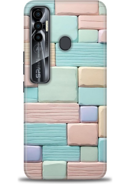 Tecno Spark 7 Pro Kılıf Hd Baskılı Kılıf + Seramik Tam Kaplayan Ekran Koruyucu 440