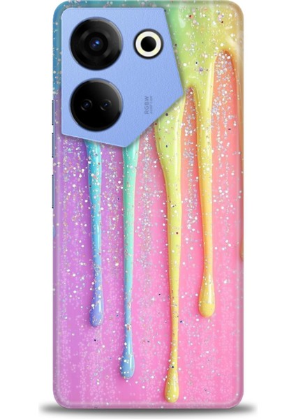 Tecno Camon 20 Pro 4g Kılıf Hd Baskılı Kılıf + Seramik Tam Kaplayan Ekran Koruyucu 414
