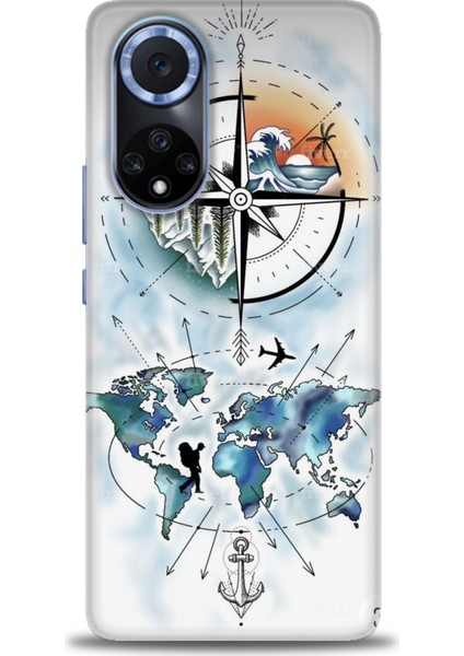 Huawei Honor 50 Kılıf Hd Baskılı Kılıf + Seramik Tam Kaplayan Ekran Koruyucu 82