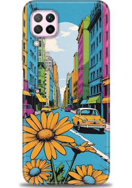 Huawei P40 Lite Kılıf Hd Baskılı Kılıf + Seramik Tam Kaplayan Ekran Koruyucu 449