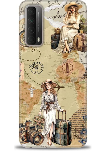 Huawei P Smart 2021 Kılıf Hd Baskılı Kılıf + Seramik Tam Kaplayan Ekran Koruyucu 270