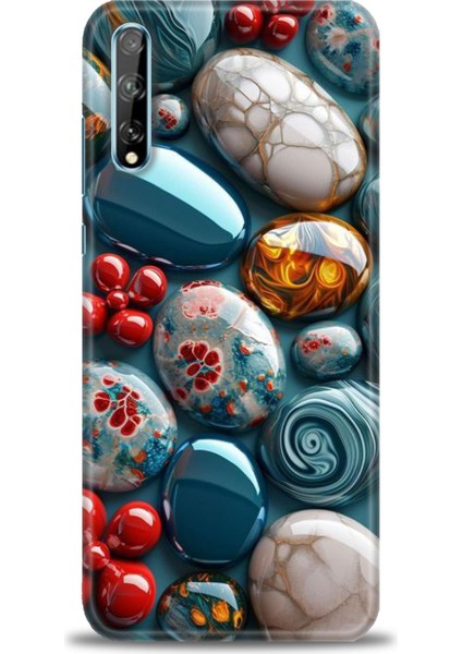 Huawei P Smart S Kılıf Hd Baskılı Kılıf + Seramik Tam Kaplayan Ekran Koruyucu 349