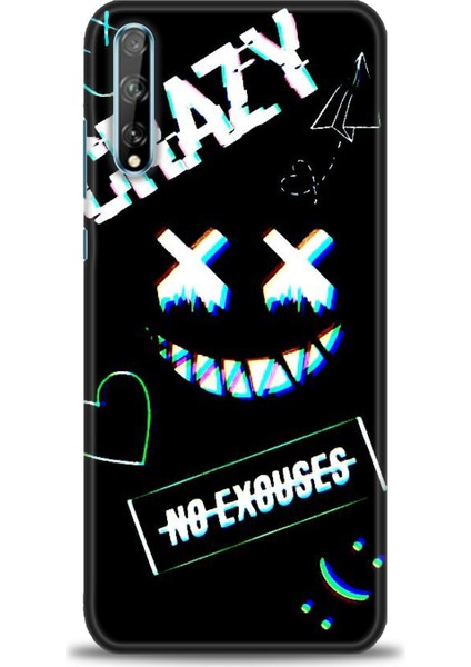 Huawei P Smart S Kılıf Hd Baskılı Kılıf + Seramik Tam Kaplayan Ekran Koruyucu 356