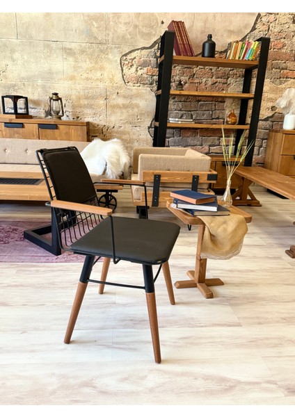 Ntconcept Vitra Sandalye Kollu Tel Ahşap Sandalye
