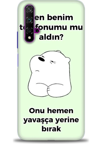 Huawei Nova 5t Kılıf Hd Baskılı Kılıf + Seramik Tam Kaplayan Ekran Koruyucu 155