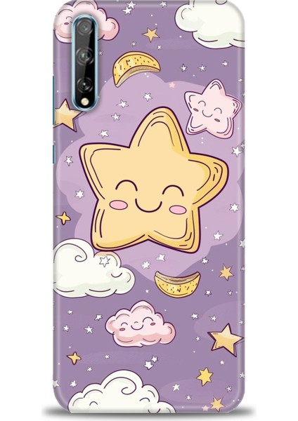 Huawei P Smart S Kılıf Hd Baskılı Kılıf + Seramik Tam Kaplayan Ekran Koruyucu 309