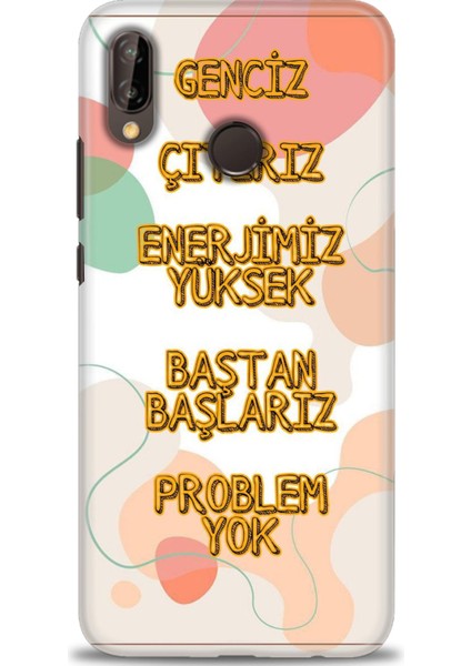 Huawei P20 Lite Kılıf Hd Baskılı Kılıf + Seramik Tam Kaplayan Ekran Koruyucu 170